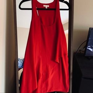 Silence + Noise Red Layered Tank Dress
